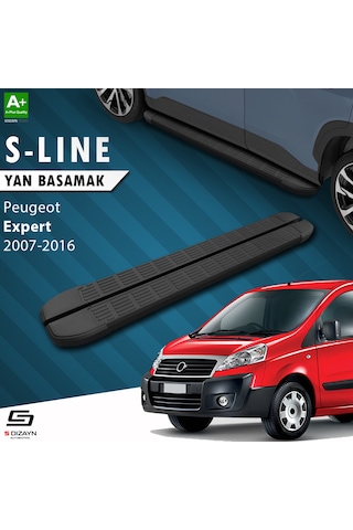 S-dizayn Peugeot Expert 2 Kısa Şase S-line Siyah Yan Basamak 213 Cm 2007-2016