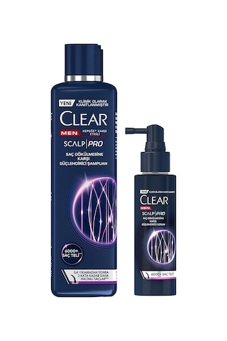 Clear Men Scalp Pro Güçlendirici Şampuan 2 x 300 ML + Serum 70 ML