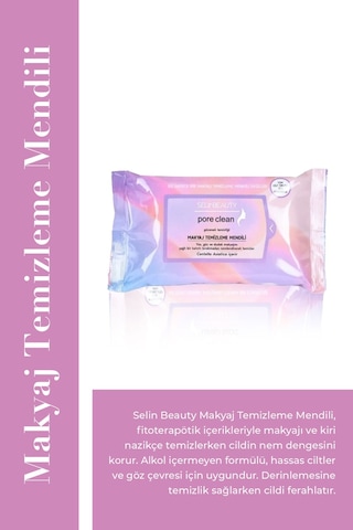 Selin Beauty Makyaj Temizleme Mendili 30'lu