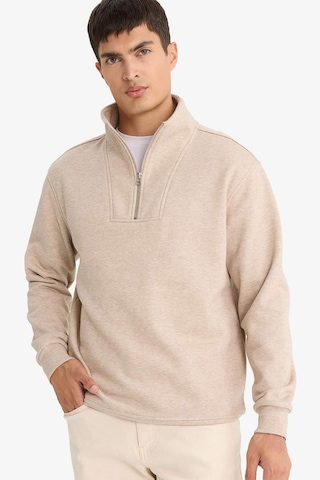 Defacto Regular Fit Dik Yaka Yarım Fermuarlı Sweatshirt F4137ax25aubg300 Bej