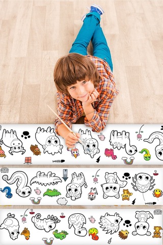 Hayvanlar Temalı Bebek Ve Çocuk Için Örnek Resimli 3,75 Metre Rulo Boyama Kağıdı Karışık