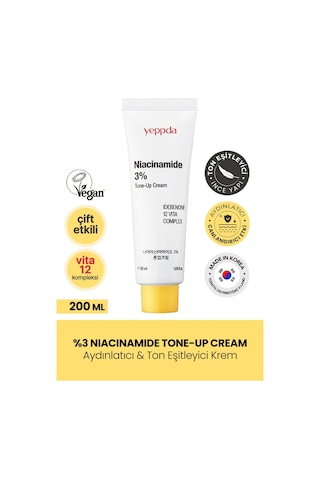 Yeppda Su Bazlı Aydınlatıcı Krem Niacinamide %3 Tone Up Cream 50 ML 8809452673938, One Size