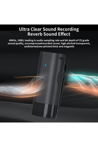 Hfambition İki Mikrofonlu Kablosuz Yaka Mikrofonu, Şarj Kutusuyla, Gürültü Engelleme, İphone/ios İçin Canlı Yayın Ve Röportajlar