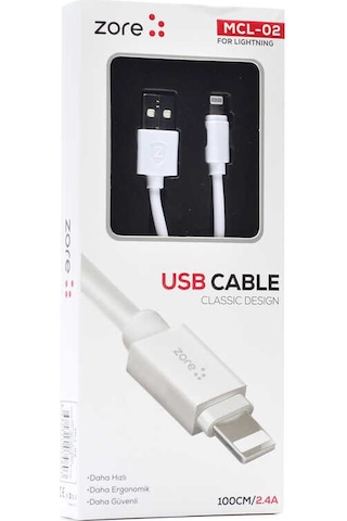 Beyaz Mcl-02 Lightning Usb Kablo