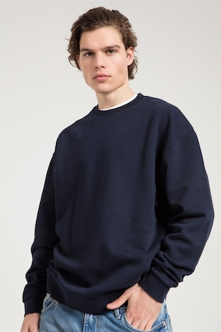 Jahr Marc Oversize Asit Yıkamalı Lacivert Erkek Sweatshirt Lacivert