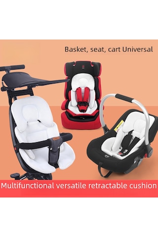 Maiyame Yeni Doğan Bebekler İçin Tekerlekli Arabalar, Kolluklar, Emniyet Koltukları Kullanıma Uygun Genişletilebilir Emniyetli Omuz Ve Bel Koruyucu Yumuşak Yastık - Gri