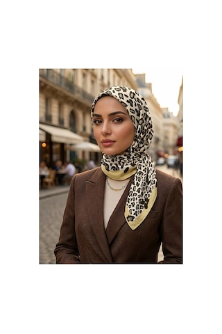 Sisley İpek Saten Eşarp-asm2034 Tereyağı