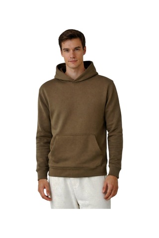 Coupon Kapüşonlu Sweatshirt - Kahve Rengi Kahverengi