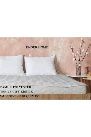 Cottonverse Pampes Kapitoneli Fitted Alez Sıvı Geçirmez Beyaz