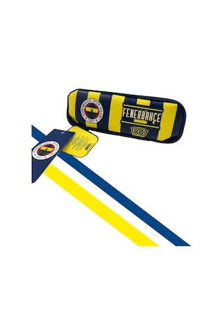 Fenerbahçe Tek Göz Çubuklu Kalem Çantası Sarı - Lacivert