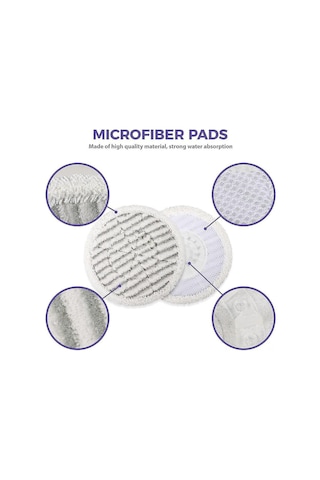 Maiyame Shark S7000 Serisi Buharli Mop İçin 6 Adet Yıkama Üstü Değiştirme Pedleri - Ahşap, Seramik, Laminat Zeminler İçin