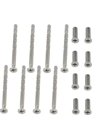 Tongxida Kapı Kolu Vidalı M4 60mm, Gümüş - 8 Vida 8 M4 16mm Boru, 35-60mm Kapılara