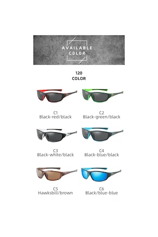 Yaozixa Erkekler İçin Sporcu Polarize Güneş Gözlüğü - Outdoor Bisiklet Sürüşü, Gece Görüşü, Siyah-kırmızı Filmi D120 P21/c4 Gri