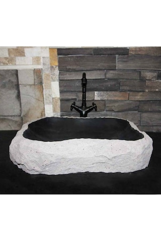 Bazalt Dikdörtgen Dışı Şekilsiz Patlatma Lavabo