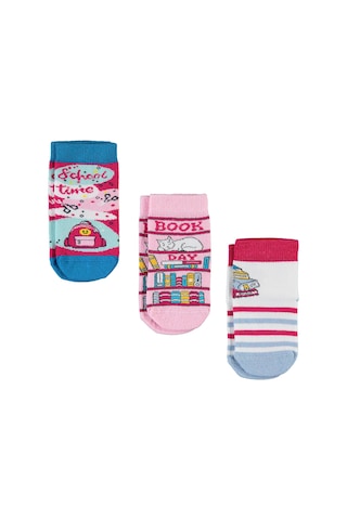 Civil Socks Kız Çocuk 3'lü Çorap 3-12 Yaş Pembe 09a83414324w1 Pembe