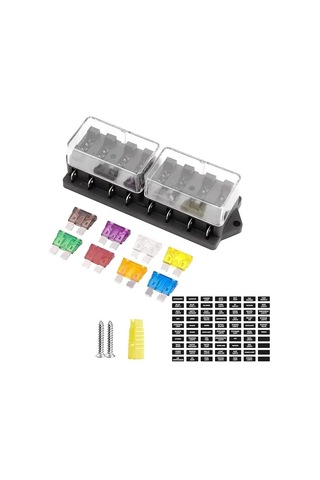 8 Kanallı Bıçak Sigorta Kutusu - Şeffaf Kapaklı 12v 24v Diğer