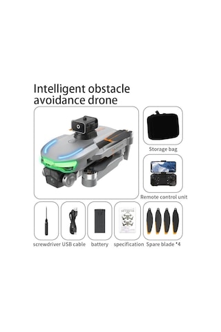 A17 Drone, Katlanabilir, Akıllı 4k Kameralı,360 Derece Roll, Havada Sabitlemeli Yüksek Hızlı Drone -1446