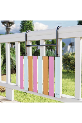 Bino Katlanır Askılı Mutfak Balkon Veranda Masası Çok Renkli