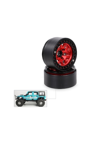 Samdoo 1/10 Rc Tırmanıcı İçin 55mm Çinko Alyuminyum Jant, 8 Delikli Siyah/altın Rengi, 2 Adet Ve Vida Seti