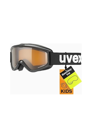 Uvex Speedy Pro Çocuk Gözlüğü Buğulanmaz Ve %100 Uv Koruma Kayak Gözlüğü Siyah / Lazer Altın 1 Standart