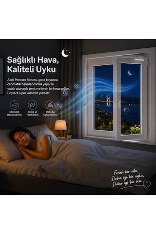 Rovline Şarjlı Akıllı Pencere Motoru, Kumandalı Gri