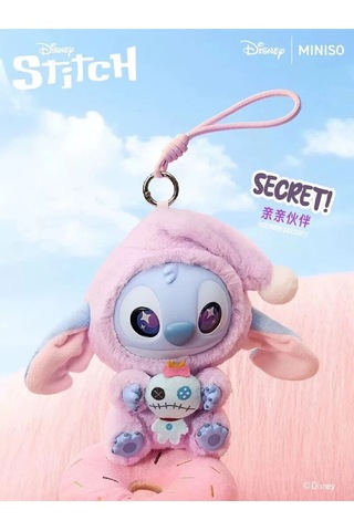 Lisanslı 2 Adet Stitch Peluş Askılı Anahtarlıklı Kutulu Sürpriz Model Blind Box Stiç Çok Renkli