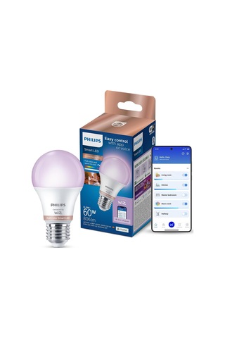 Lexroo Smart Led Ampul A60 E27 60w Eşdeğer Rgb - Google Home, Alexa, Homekit Ve Matter Uyumlu Beyaz Işık