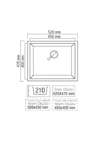 Real Stone K05 Gordıon 52 Kapuçino Granit Eviye