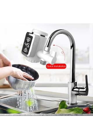 Maoyaya Kullanışlı Güçlü Isıtıcı Musluğu/küçük Mutfak Musluğu Gri Gri