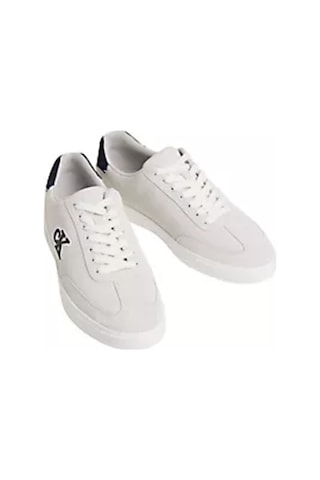 Calvin Klein Erkek Ck Logolu Düşük Bilekli Süet Beyaz Sneaker Hm0hm02125-0la-13465 Beyaz