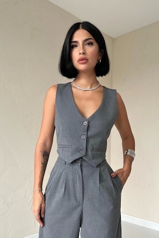 Defymoda Antrasit Klas Ceket Ve Yelek Ve Pantolon Takım Antrasit