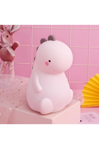 Homyl Led Gece Işığı Başucu Lambası Renk Değiştiren Pembe Pembe