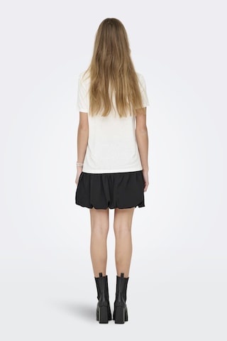 Only Onlnew Belle S/s Love V-neck Top Box Jrs Beyaz
