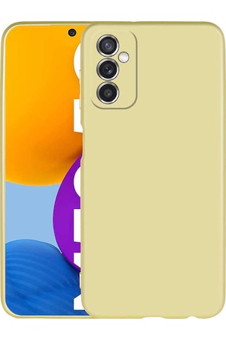 Zore Galaxy Uyumlu M52 Kılıf Premier Silikon Kapak - Gold Gold