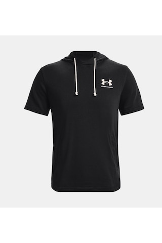 Under Armour Erkek UA Rival Terry Kısa Kollu Kapüşonlu Üst 1370396-001 Siyah