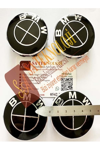 Bmw Jant Göbeği Logo 56mm Fullsiyah 5,6cm