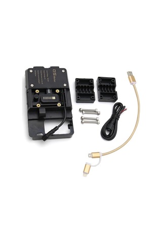 Yifomall Bmw R1200gs Lc/adventure/s1000xr/r1200rs İçin Dayanıklı Abs Akıllı Telefon Navigasyon Tutucu, Titremeye Dayanıklı, Şarj Desteğiyle