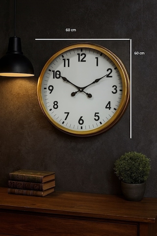 Büro Ev Ofis Hediyesi İçin 60cm Golden Prestij Trend Duvar Saati Diğer