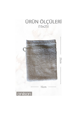 Havlu Banyo Kesesi Bej %100 Pamuk 15x25 Hamam Kesesi