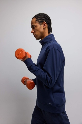 Defacto Standart Fit Sporcu Sweatshirt, F7591ax26spnv253 Lacivert-nv253