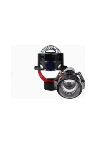 W60 Çift Reflektör Tasarımlı Çift Led Projektör Lensli Lazer Far