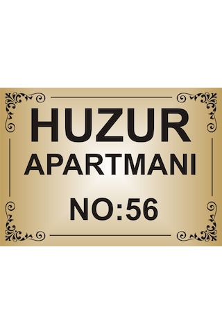 Apartman İsim Tabelası Mod5 Aliminyum AYNALI Gold Metal Levha Apartman İsim Tabelası Mod5 Aliminyum AYNALI Gold Metal Levha