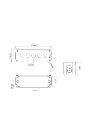 Bemis IP44 Beşli Buton Kutusu BT3-5000-0002