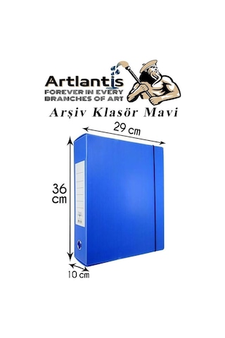 Mavi Arşiv Ve Proje Kutusu 29x36x10cm 1 Adet Arşiv Klasörü Lastikli Plastik Arşiv Klasörü Büro Okul Sınıf Mavi