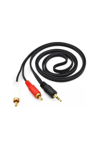 Electroon 2Rca - 3.5Mm Stereo Aux Kablo 3 Metre Gold