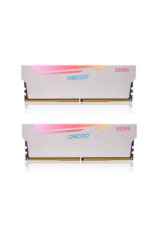 Oscoo White Radiantx R500 RGB 32GB (2X16) 6000MHZ CL46 DDR5 Ram