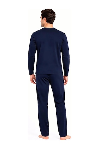 U.S. Polo Assn. %100 Pamuk Uzun Kollu Pijama Takımı Lacivert