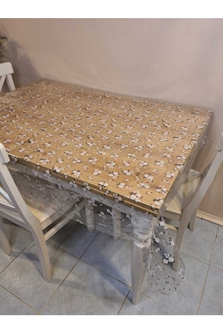 Şeffaf 0.018 Mm Pvc Muşamba - Desenli Silinebilir Şeffaf Masa Örtüsü 16ns34 Şeffaf