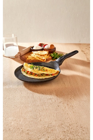 Zümrüt Krep Tavası 26 Cm Siyah