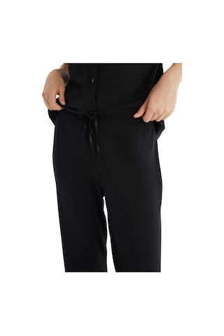Blackspade Kadın Kısa Kol Önden Düğmeli Modal Siyah Pijama Takımı C3t0n8o15 Siyah